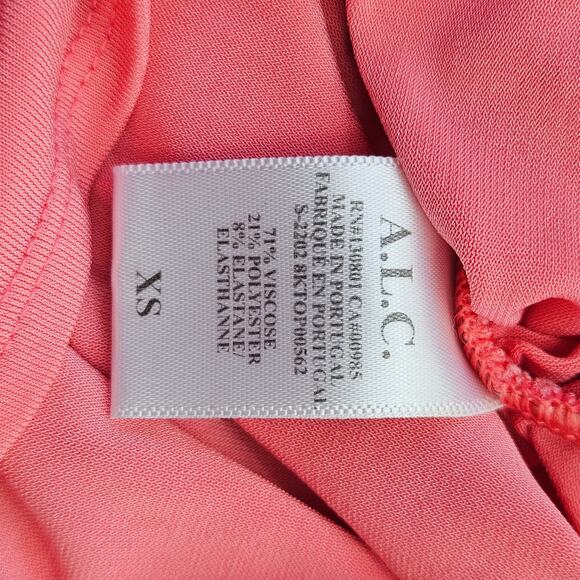 A.L.C Adley Top in Rose Pink Size XS Ruched - Picture 8 of 11